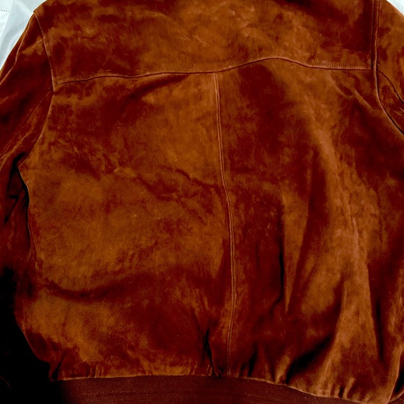 BANANA REPUBLIC BOMBER STYLE SUADE JACKET COLOR BROWN SIZE M - Picture 7 of 7